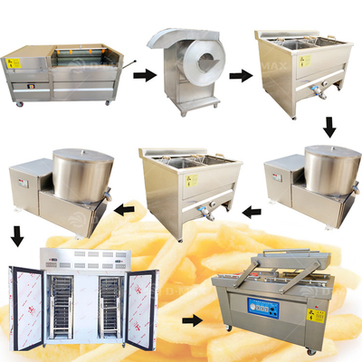 Máquina eléctrica para hacer papas fritas 3HP para línea de proceso semiautomática a pequeña escala