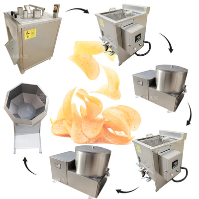 Línea de producción de papas fritas congeladas semiautomática para la fabricación de papas fritas