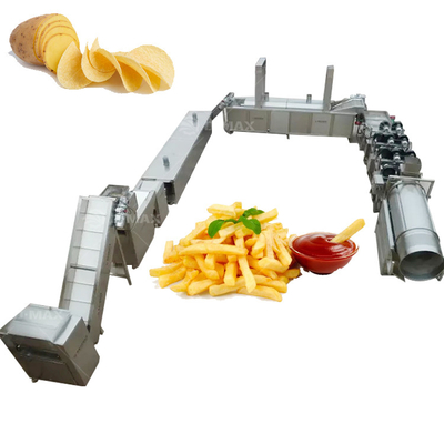 Maquinaria de la industria de procesamiento de papas fritas Función Máquina de producción totalmente automática