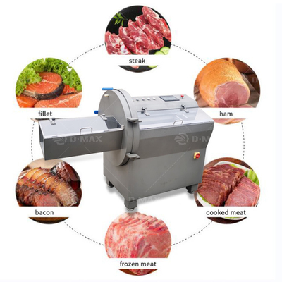 Equipo de procesamiento de carne de 600 kg de capacidad Cortador eléctrico de jamón y carne de res redonda, carne y queso