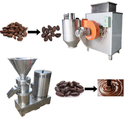 0Máquina de procesamiento de granos de cacao de 75 kW para la producción de chocolate líquido y cacao en polvo