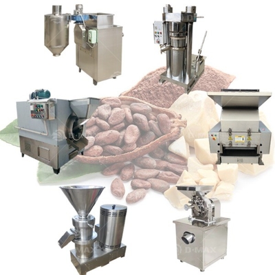 0Máquina de procesamiento de granos de cacao de 75 kW para la producción de chocolate líquido y cacao en polvo