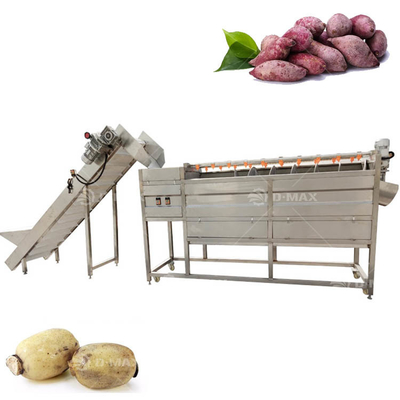 Máquina de lavado y secado de frutas y hortalizas totalmente automática para la limpieza de la línea de procesamiento
