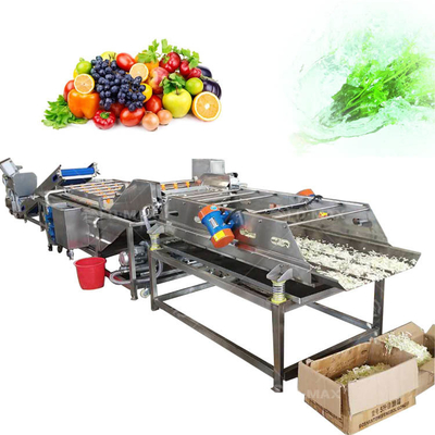 Máquina de lavado y secado de frutas y hortalizas totalmente automática para la limpieza de la línea de procesamiento