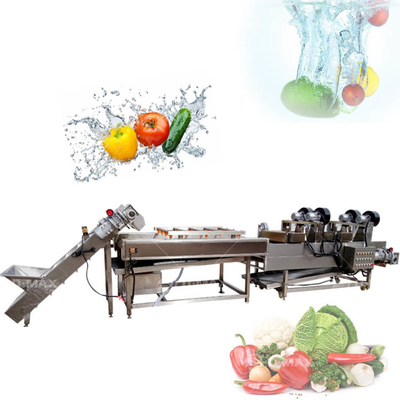Máquina de lavado y secado de frutas y hortalizas totalmente automática para la limpieza de la línea de procesamiento