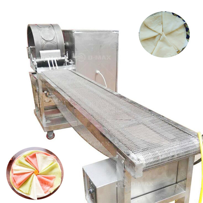 Voltado automático 380v Pancake Chapati Spring Roll Wrapper Egg Roll Machine para hacer la piel