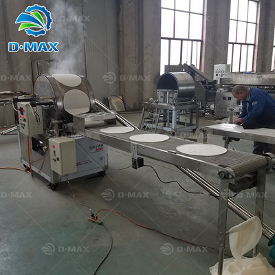 Voltado automático 380v Pancake Chapati Spring Roll Wrapper Egg Roll Machine para hacer la piel