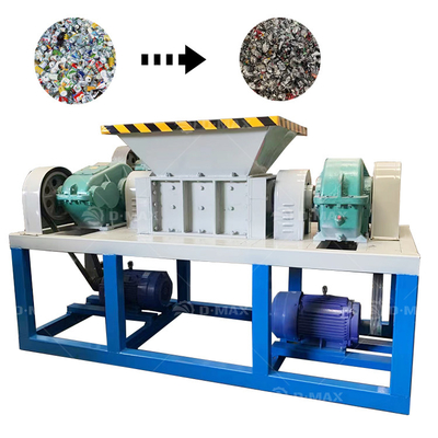 Contenedores de aluminio triturador de chatarra de metal triturador de doble eje con características multifuncionales