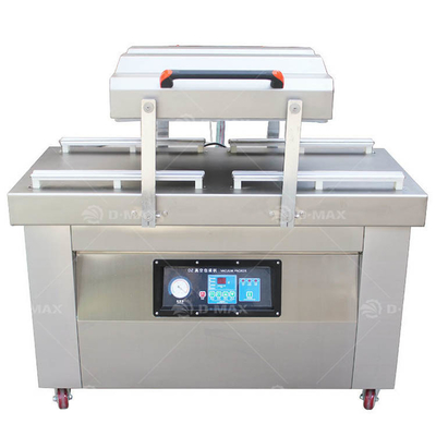 Máquina de embalaje a vacío de doble cámara para alimentos y verduras con ancho de sello ajustable