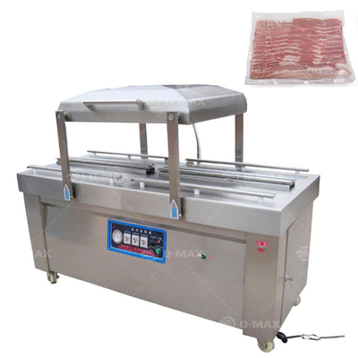 Máquina de embalaje a vacío de doble cámara para alimentos y verduras con ancho de sello ajustable
