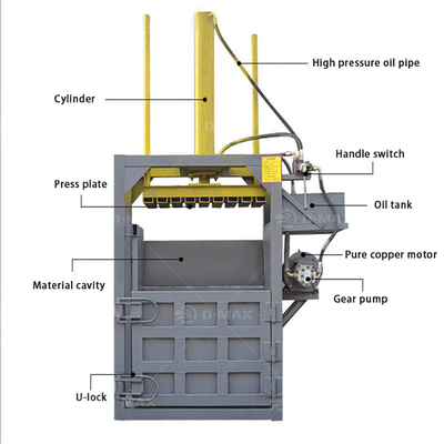 Reciclador de residuos hidráulicos de reciclaje industrial para el prensado de papel