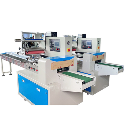 3800x670x1450mm Máquina de envasado de flujo de barras de grano con almohada de helados horizontales