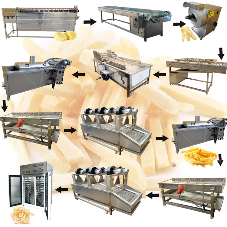120 KG Chips de papa congelada haciendo la línea de producción de la máquina con el atributo del producto