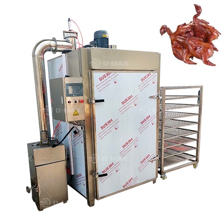 Control PLC Fumador eléctrico de carne para el humeo industrial de pescado 30-1000 kg/partido Capacidad